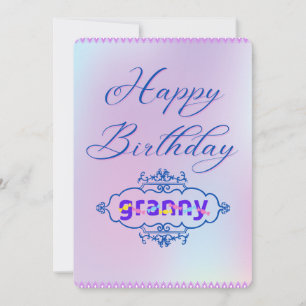 Carte BONNE mamie d'anniversaire (grand-mère)