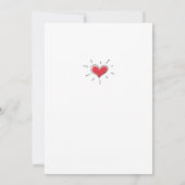 Carte Bonne Mariage Anniversaire Red Heart Swing Card (Dos)