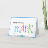 Carte Bonne marque d'anniversaire (Dos)