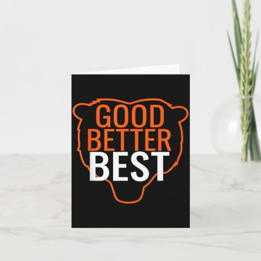 Carte Bonne Meilleure Ours Plan Motivation (Devant)