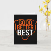 Carte Bonne Meilleure Ours Plan Motivation (Fleur jaune)