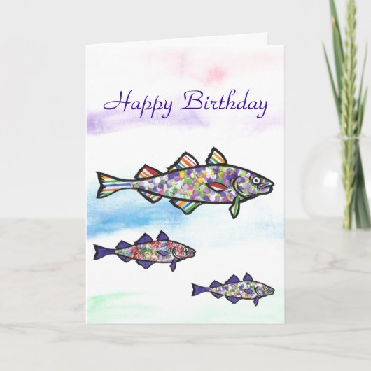 Carte Bonne morue d'anniversaire (Devant)