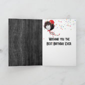 Carte Bonne note d'anniversaire sur le bois (Intérieur)