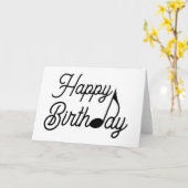 Carte Bonne note musicale d'anniversaire (Fleur jaune)