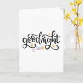 Carte Bonne nuit (Fleur jaune)