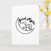 CARTE BONNE NUIT (Fleur jaune)