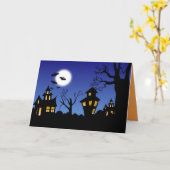 Carte Bonne nuit d'Halloween (Fleur jaune)