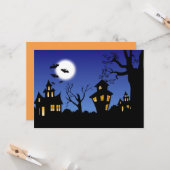 Carte Bonne nuit d'Halloween (Devant/Arrière en situation)