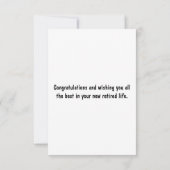 Carte Bonne offre de retraite N'oubliez jamais (Dos)