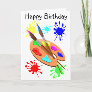 Carte Bonne Palette Artiste d'anniversaire
