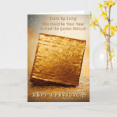 Carte Bonne Pâque ! Golden Matzah (Fleur jaune)