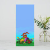 Carte Bonne Pâques ! Lapin de Pâques (Debout devant)