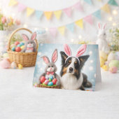 Carte Bonne Pâques mignonne Chien vacances Salutation