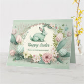 Carte Bonne Pâques souhaite aquarelle illustration (Fleur jaune)