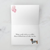 Carte Bonne Parties scintillant d'anniversaire Pink Hear (Intérieur)