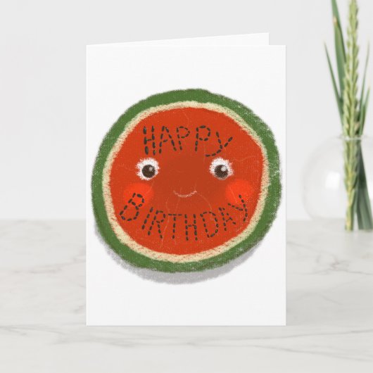Carte Bonne pastèque d'anniversaire (Devant)