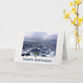 Carte Bonne pêche d'anniversaire (Fleur jaune)