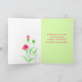 Carte Bonne première année de Mariage Carnation rose (Intérieur)