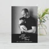 Carte Bonne première Fête des pères Élégante Typographie (Debout devant)