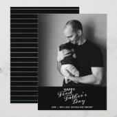 Carte Bonne première Fête des pères Élégante Typographie (Devant / Derrière)