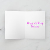 Carte Bonne princesse d'anniversaire (Intérieur)