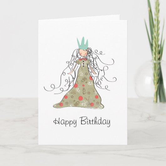 Carte Bonne princesse d'anniversaire (Devant)