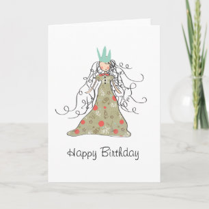 Carte Bonne princesse d'anniversaire