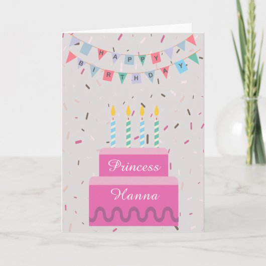 Carte Bonne princesse d'anniversaire (Devant)