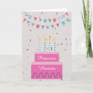 Carte Bonne princesse d'anniversaire
