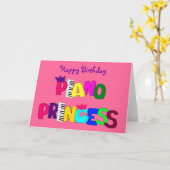 Carte Bonne princesse Piano Anniversaire (Fleur jaune)