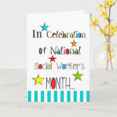 Carte Bonne reconnaissance du mois du travailleur social (Fleur jaune)