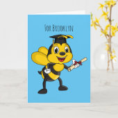 Carte Bonne remise des diplômes des abeilles (Fleur jaune)