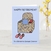 Carte Bonne retraite à Garbage Collector. (Fleur jaune)