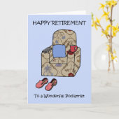 Carte Bonne retraite à un podiatre. (Fleur jaune)