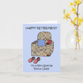 Carte Bonne retraite au chef de police (Fleur jaune)