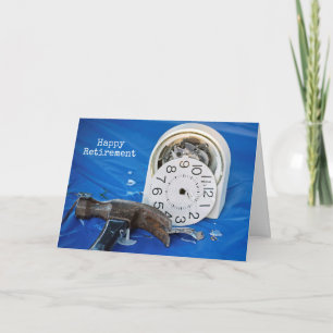 Carte Bonne retraite brisée Horloge d'alarme