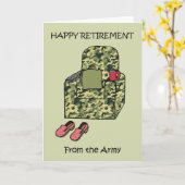 Carte Bonne retraite de l'armée (Fleur jaune)