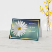 Carte Bonne retraite désire blanc salade élégante (Fleur jaune)