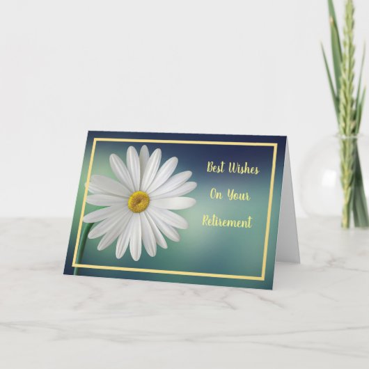 Carte Bonne retraite désire blanc salade élégante (Devant)