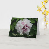 Carte Bonne retraite désire White Peony Elegant (Fleur jaune)