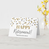 Carte Bonne retraite Félicitations Gold Silver (Fleur jaune)