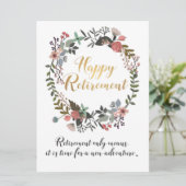 Carte Bonne retraite Félicitations voeux Cadeau (Debout devant)