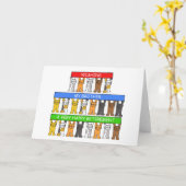 Carte Bonne retraite Frère Cartoon Chats (Fleur jaune)