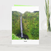Carte Bonne retraite, Hawaiian, Aka Falls, Card (Dos)