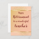 Carte Bonne retraite Pasteur Docteur Professeur Avocat (Devant / Derrière)