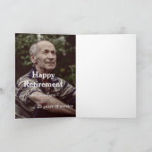 Carte Bonne retraite photo nom année de service (Intérieur)