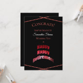 Carte Bonne Retraite Pour N'Importe Quel Nom (Devant/Arrière en situation)