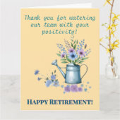 Carte Bonne retraite pour un collègue ou un ami (Fleur jaune)