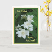 Carte Bonne retraite veut Jasmine Flowers Élégant (Fleur jaune)