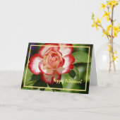 Carte Bonne retraite veut Rouge Blanc Rose Élégant (Fleur jaune)